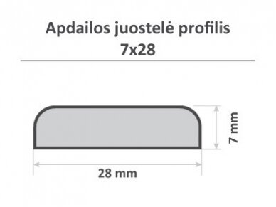 Apdailos juostelė, 7x28x2400mm 2