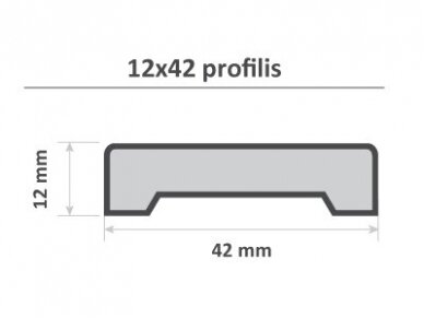 Apdailos juostelė, 12x42x2100mm 2