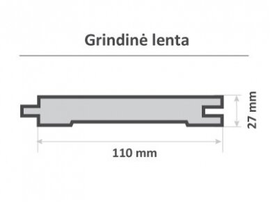 Grindinė lenta, 27x110x4800mm 2