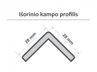 Išorinis kampas, 28x28x1800mm 2