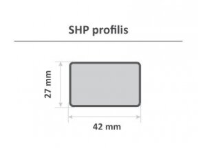 Pirties gulto lenta, SHP, 27x42x2100mm