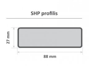 Pirties gulto lenta, SHP, 27x88x2100mm