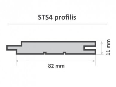 Vidaus dailylentė, STS4, dygiuota, 11x82x2600mm 3