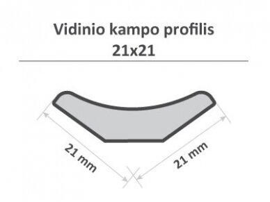 Vidinis kampas, 21x21x2750mm 2